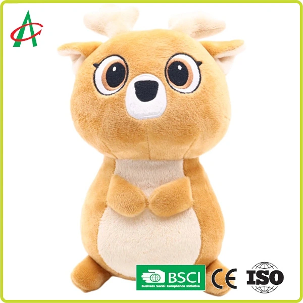 Lovely Soft Doll Custom Brown Stuffed Animal Children Gift Reindeer Plush Toy