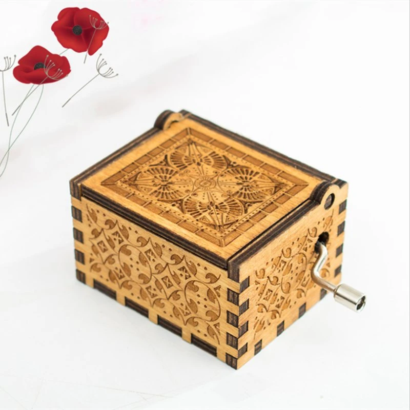 Custom Wooden Music Box Christmas Dyeing Music Box