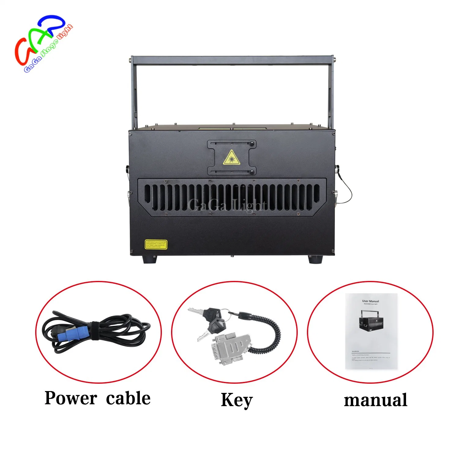 Stage Outdoor Attractions Performance Concert Performance RGB 24W Full-Color Animation Laser Light Can Be Equipped with Rain Cover