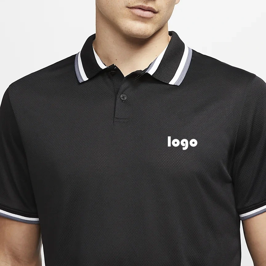 O preto clássico personalizada de fábrica Sport Golf Polo camisas para homens