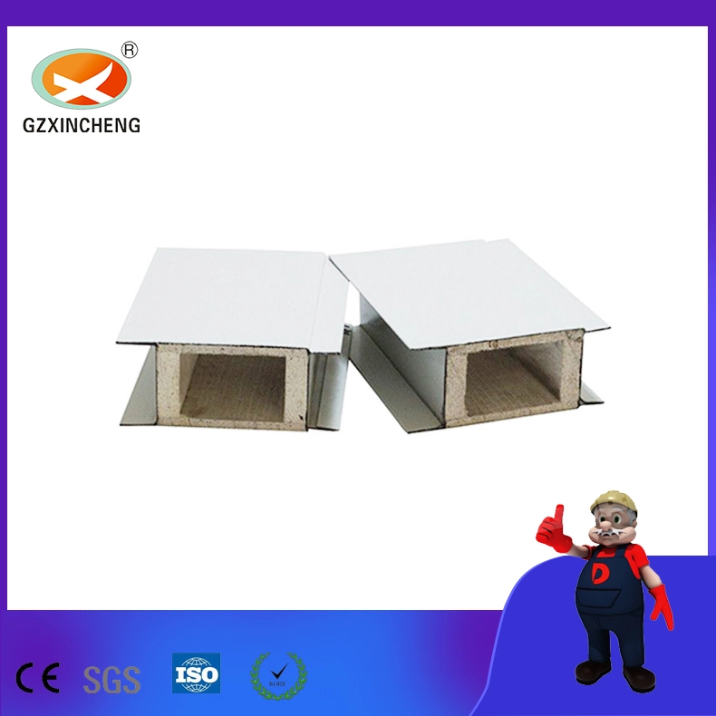 75mm Prefabricated House Fireproof Glass Magnesium Sandwich Panel