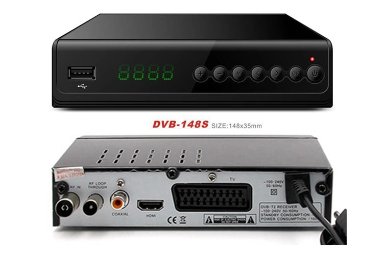 Italy Hot Sales Full HD MPEG4 Digital TV Receiver DVBT2 H. 265