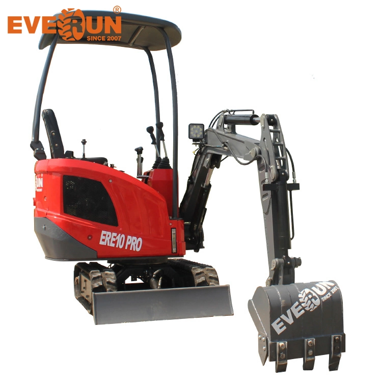 Everun Ere10pro 1t / ERE18 1.8t / ERE60 6t / ERE360 36t CE EPA Buckets Compact Machinery Small Household Mini Crawler Micro Diggers Excavator for Sale