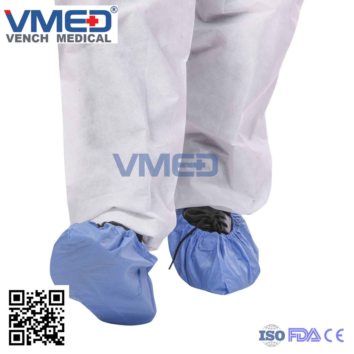 CPE Shoe Cover, Medical Hospital Industry CPE Disposable Overshoes, Disposable CPE Non-Woven Shoe Cover, Protective CPE Shoe Cover, Non-Wpven Shoe Cover
