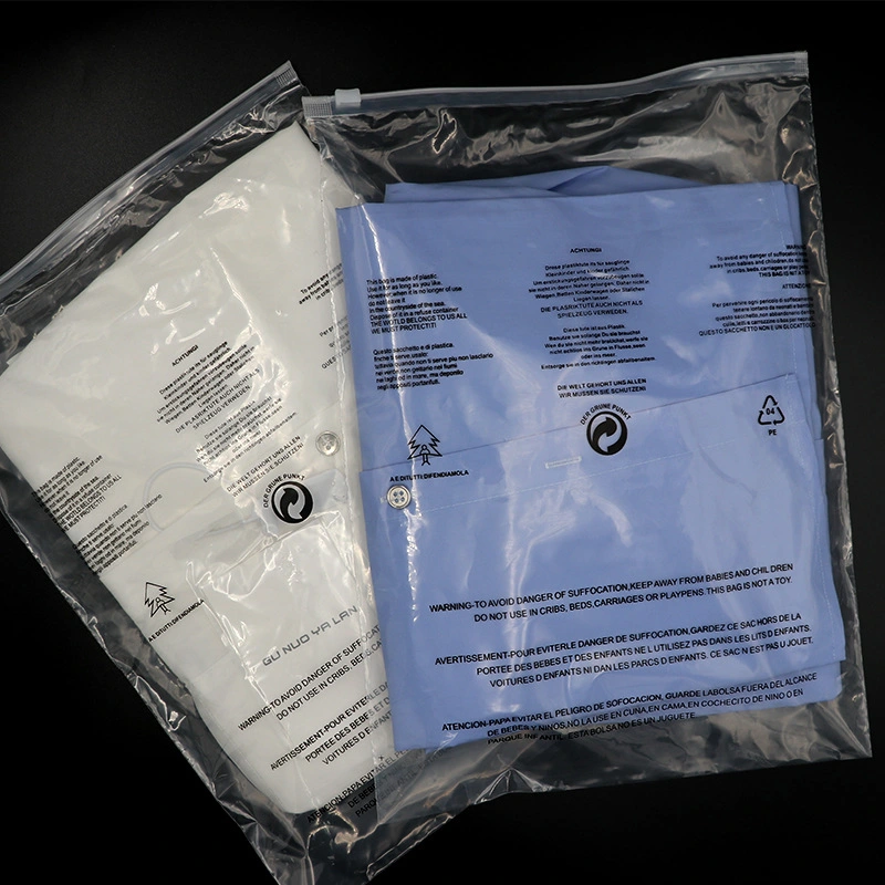 100PCS Custom Eco-Friendly Zipper Bag Resealable Packaging Bags Clear Vinyl PVC Zipper Bags