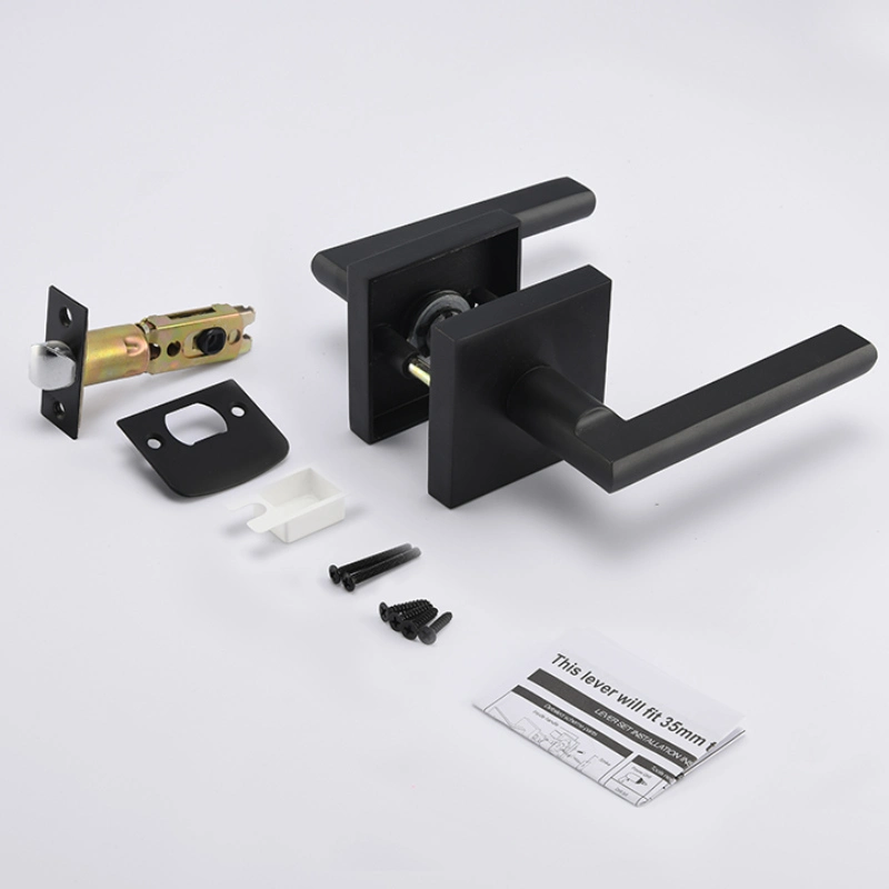 Heavy Duty High Grade Handle Lock Contemporary Interior Door Lock Matte Black