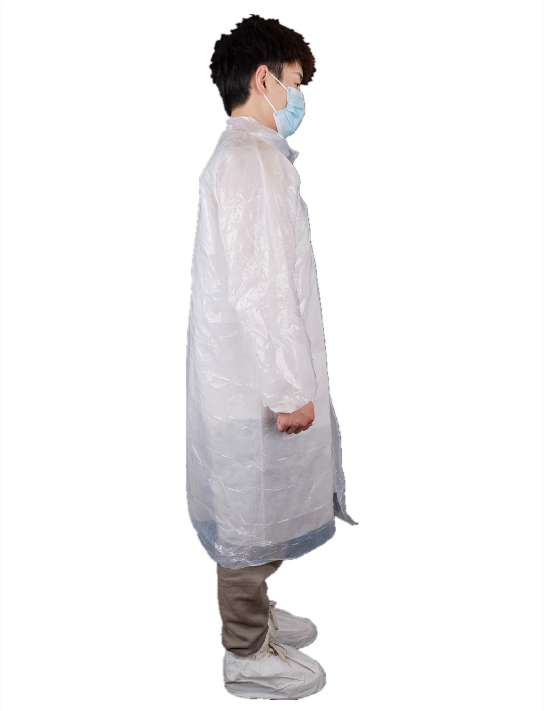 Durable Use and Economical Disposable Use Plastic Coat for Factory Visit/Workshop/Farming