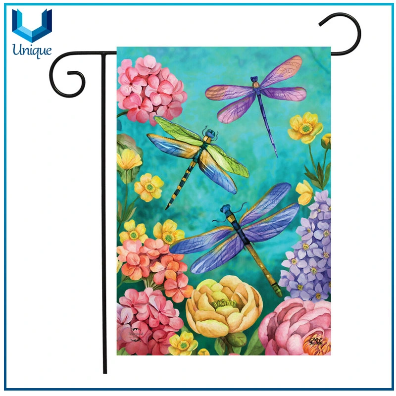 المصنع Whoilesale Custom الموسمي حديقة العلم ، 30X45سم 12X18 بوصة بيضاء فارغة Subluimation Printing DIY Garden Flag