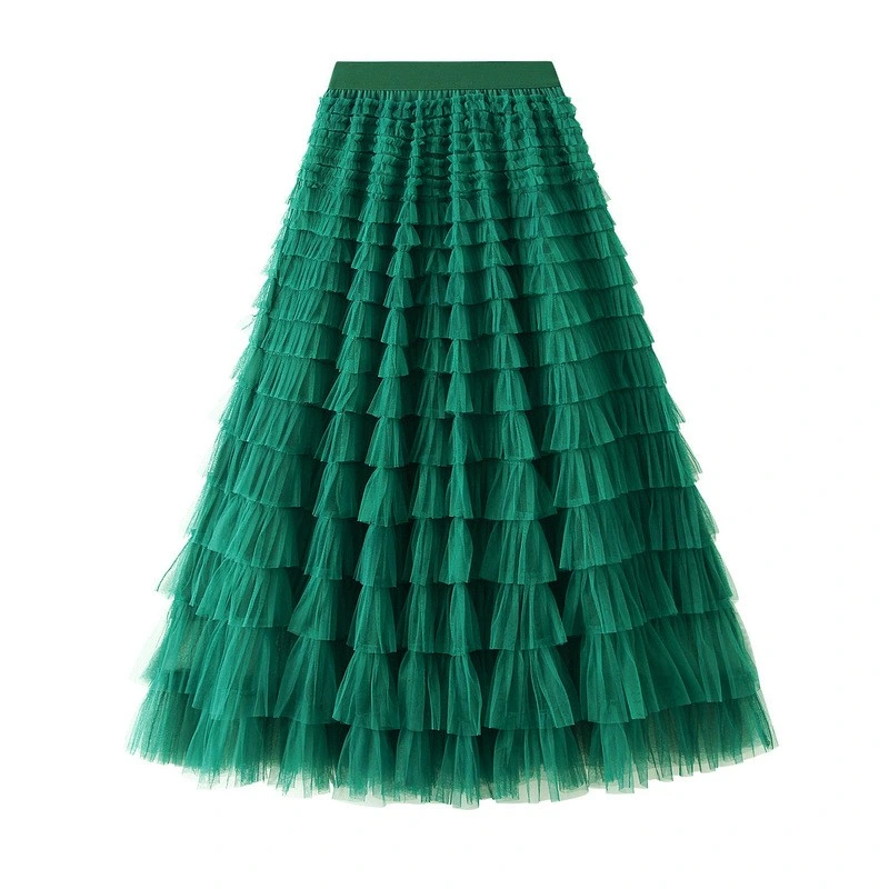 Fashion 2023 Stylish Adult Women Tiered Layered Gauze Tulle Tutu Skirt