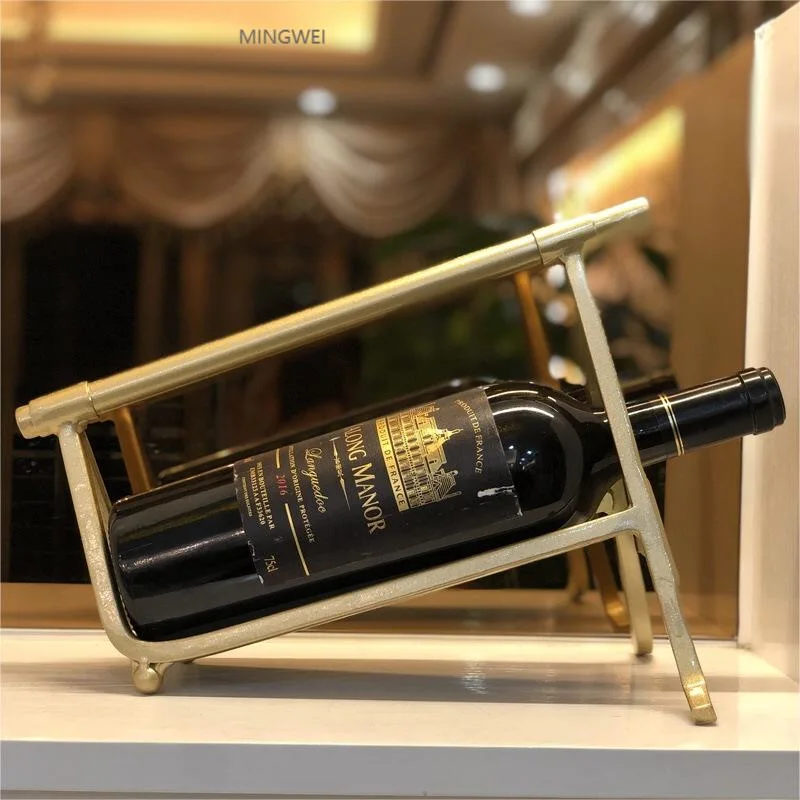 Mingwei Edelstahl Bar Möbel Wein Display Stand Edelstahl Weinregal