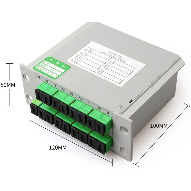 Best Sale Fiber Optic Cassette Card Inserting Modular with Sc/APC Connector 1X16 PLC Splitter