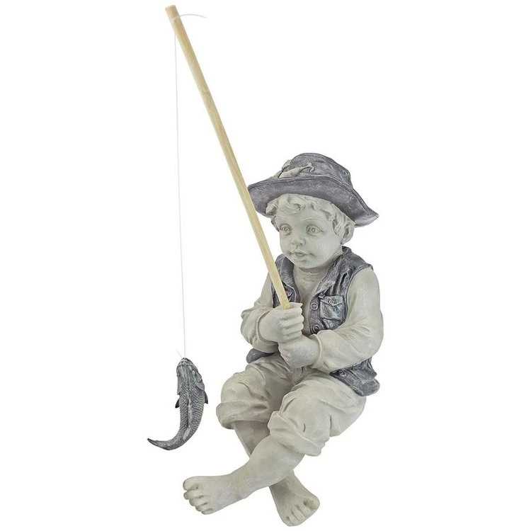 Resin Craft The Little Fisherman of Avignon Statue Fisherman Statue