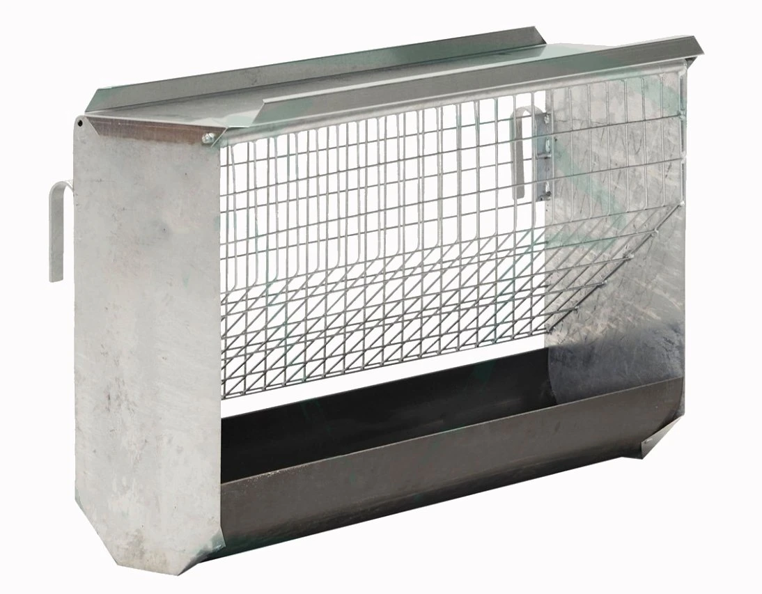 Custom Galvanized Steel Hanging Hay Rack with Trough L: 1, 20 M