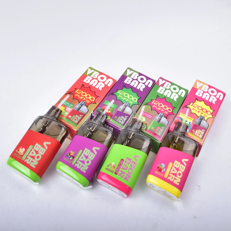 Vbon Bar transparente Vapes 22ml jugo 12000 Puffs recargable 12K Puff Wape