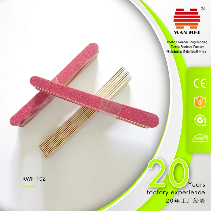 Wooden Emery Disposable Nail File for Hotel Use