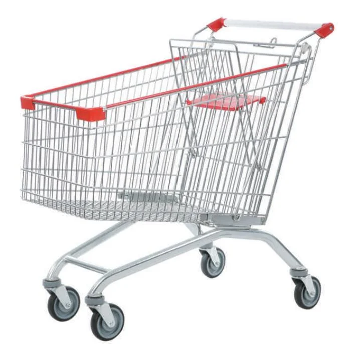 60L-240L Durable Euro Style Heavy Duty Supermarket Shopping Cart Shopping Trolley/Supermarket Cart