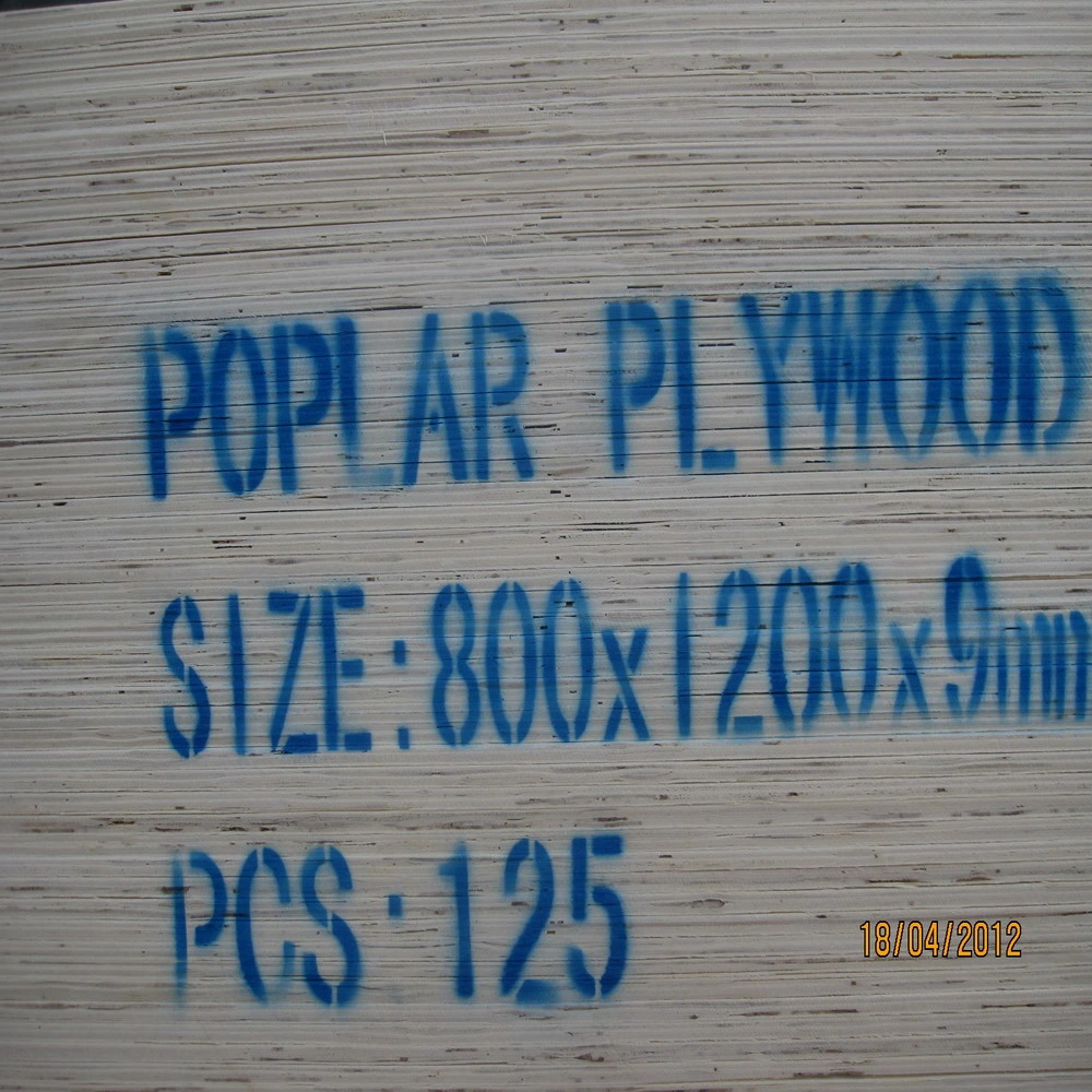 Hot Sale China Poplar Packing Plywood for Pallet and Box with Size of 800X1200mm and 600X800mm