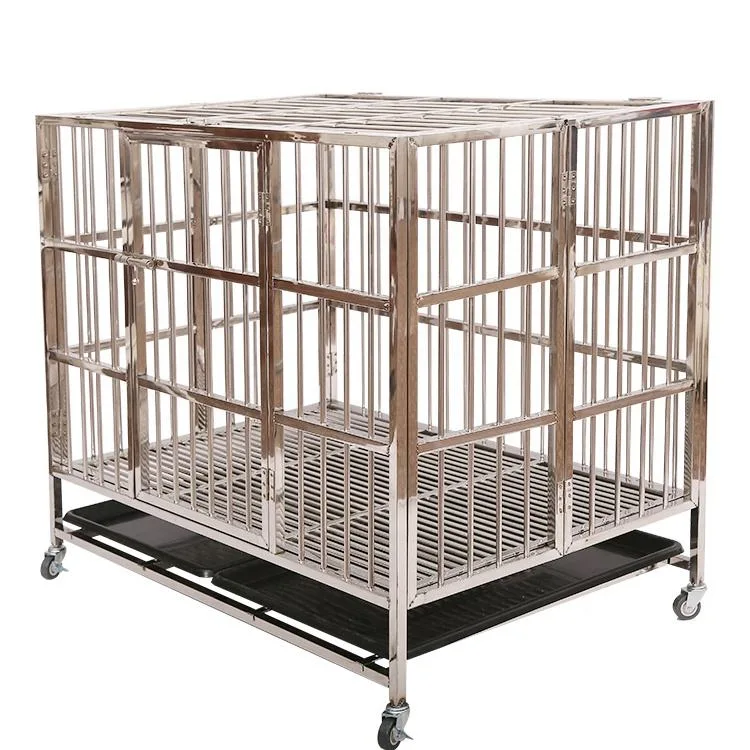 Manufacturer Wholesale/Supplier Stainless Steel Metal Large Small Foldable Cheap Dog House Pet Cages, Carriers