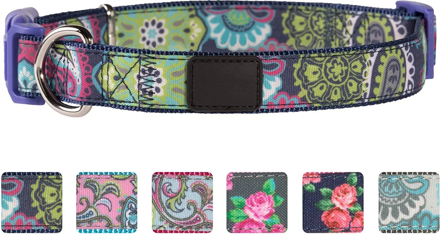 Adjustable Dog Clip Collar Medium, Neck 14-20" Adorable Puppy & Kitten Collar