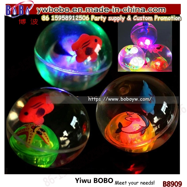 Flashing Luminous Rubber Bouncing Toy Poprygunchik Antistress Light LED Jumping Ball Game Toys for Children (B8909)
