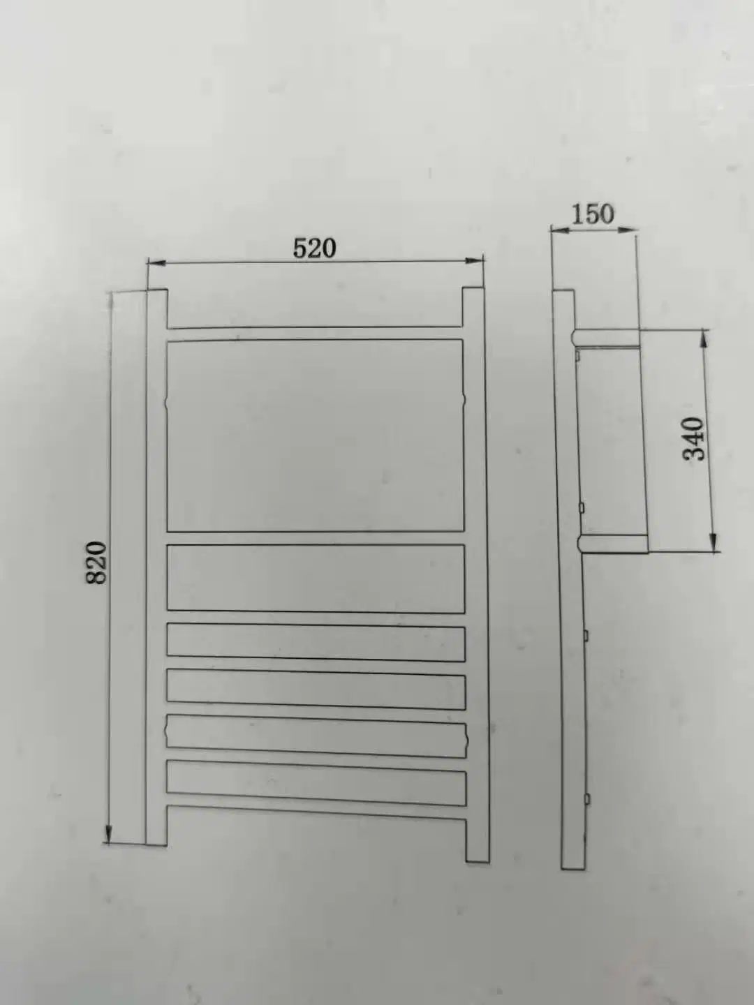 Acero inoxidable 304 Toallas toallero eléctrico doble redonda con estante para el secado de cuarto de baño