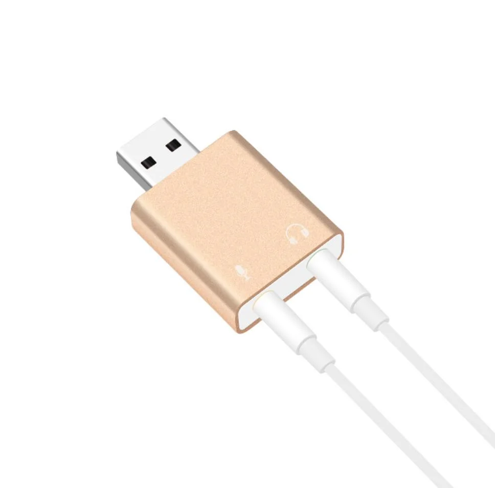 بطاقة صوت محوّل الصوت الخارجي بالجملة من USB إلى 3.5 مم لـ كمبيوتر محمول