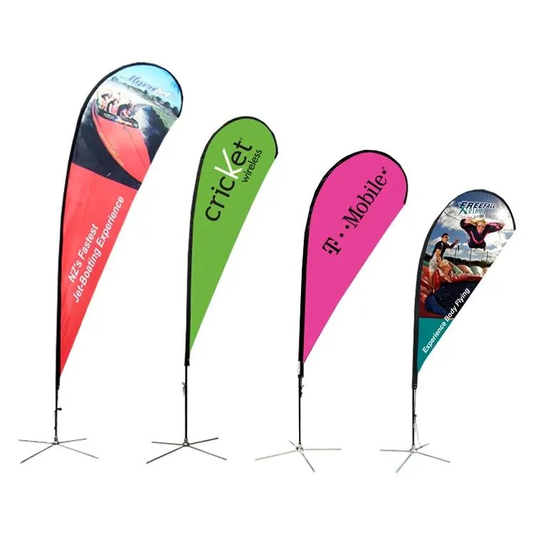 Promotion Pole Flying Advertising Swooper Flutter Banner Wholesale/Supplier Beach Feather Flag