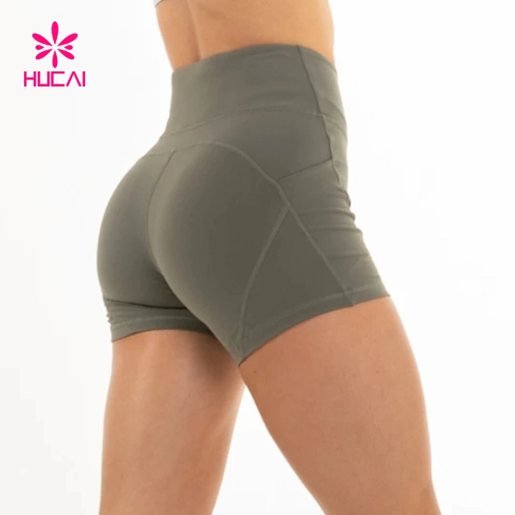 Women Casual Cotton Elastic Waist Yoga Sports Running Short