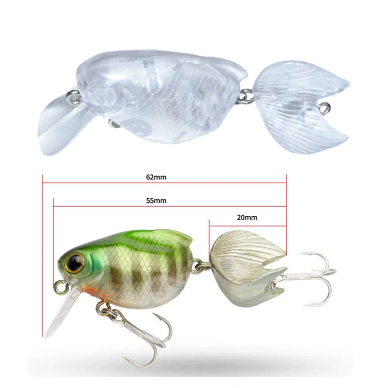 Corpo de Crankbaits não pintado lure corpo goldfish Crankbait blanks DIY Lure pesca blanks conjuntos grossista