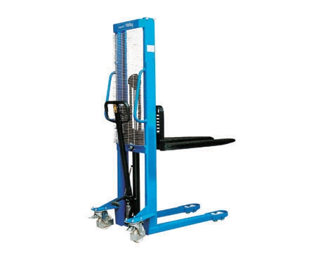 1.5t 2t Lifting Height 1.5m Economical Hand Operated Hydraulic Semi Electric Stacker Electric Lift Ladder Forklift Truck