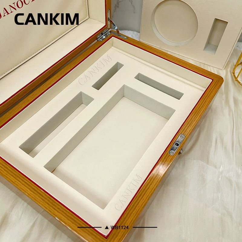 Cankim Glossy MDF Custom Wooden Boxes Wooden Bamboo Boxes Wooden Craft Box