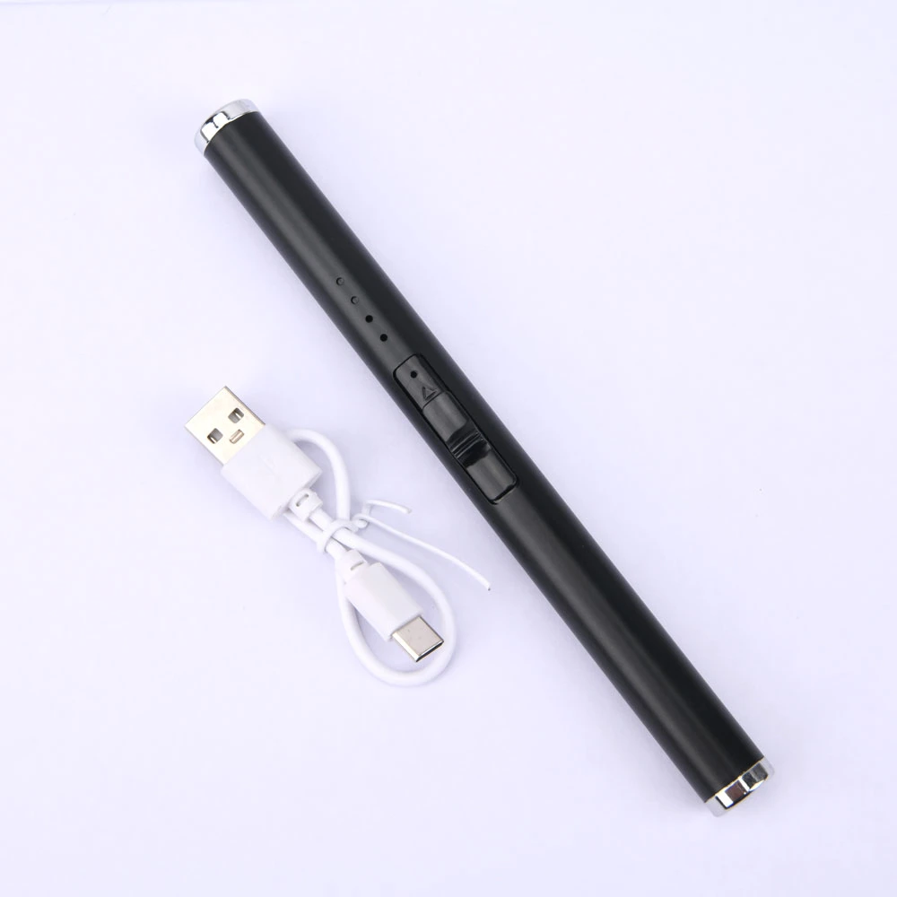 Lighter Rechargeable Lighter Electric Lighter Candle Lighter Arc Plasma Lighters for Candle Kitchen Camping Type-C Black