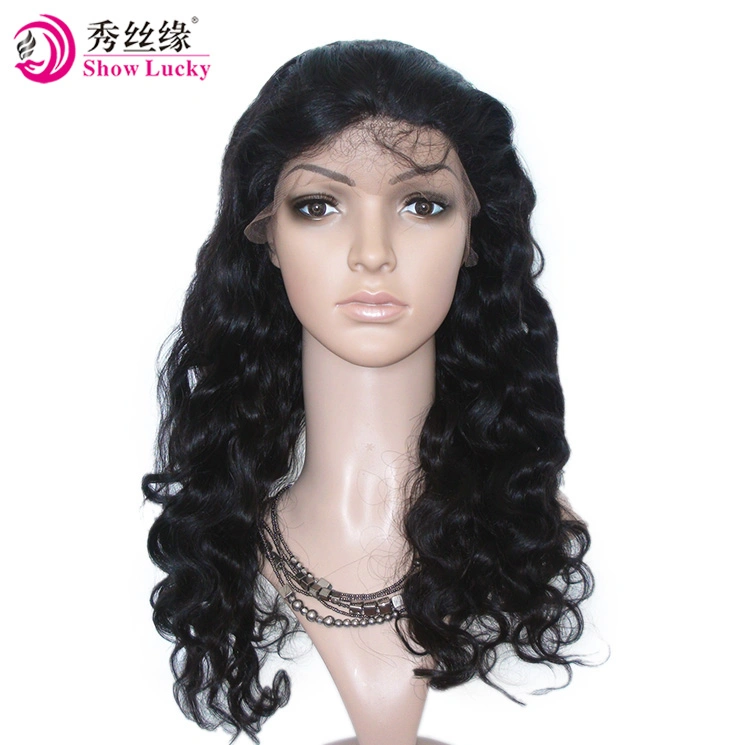 Hot Selling European Hair Swiss Lace Front Wig Virgin Body Wavy Human Hair