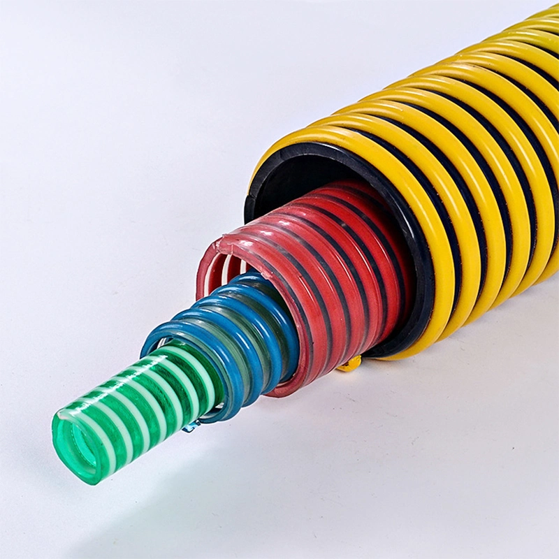 Colorful 10/12 Inch High Temperature PVC Helix Suction Hose Pipe