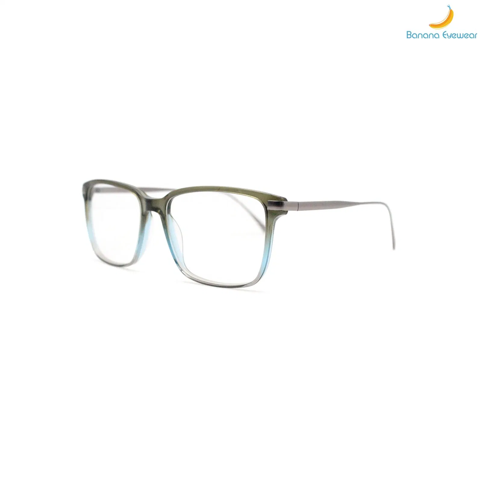 Classic Rectangle Gentlemen Acetate and Metal Combination Glasses Frames