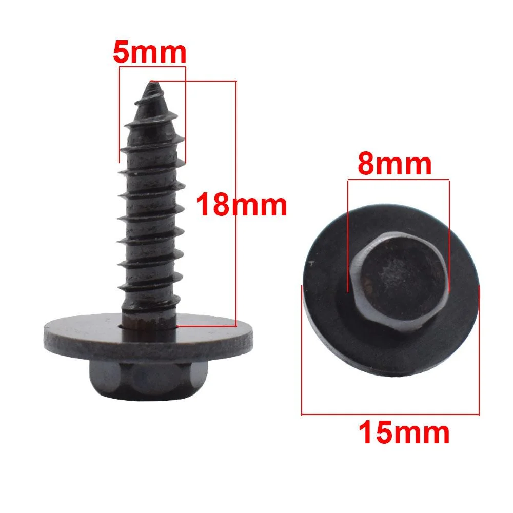 Auto Self Tapping Screw Hex Head with Washer Screw Metal Automotive Bolt Screw for Car Accessories