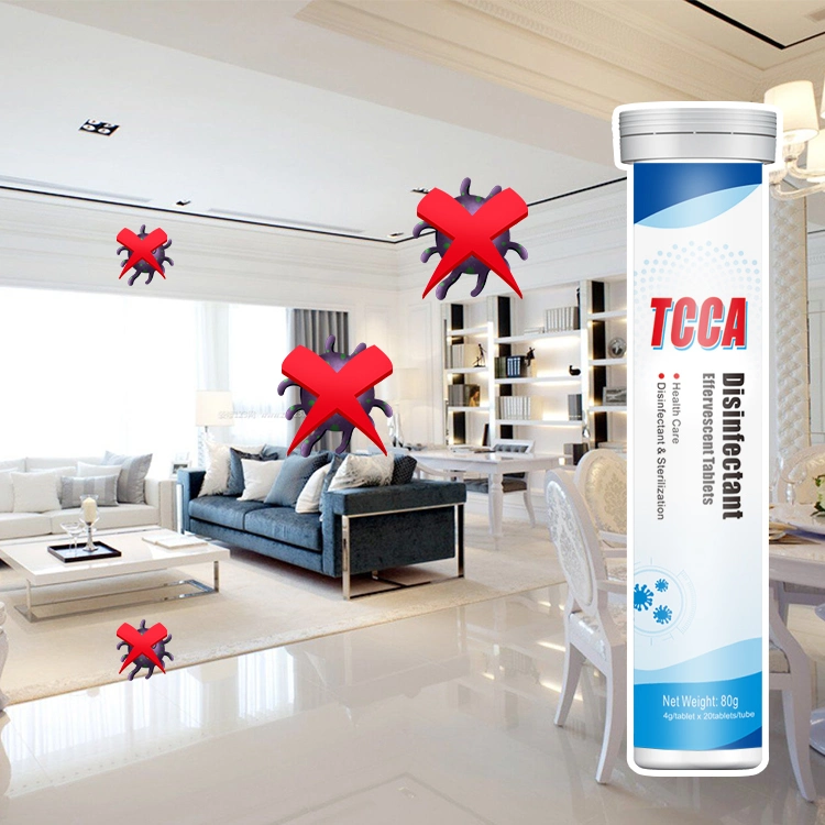 Effective in Killing Large Quantities of Bacteria TCCA Disinfectant Effervescent Tablets