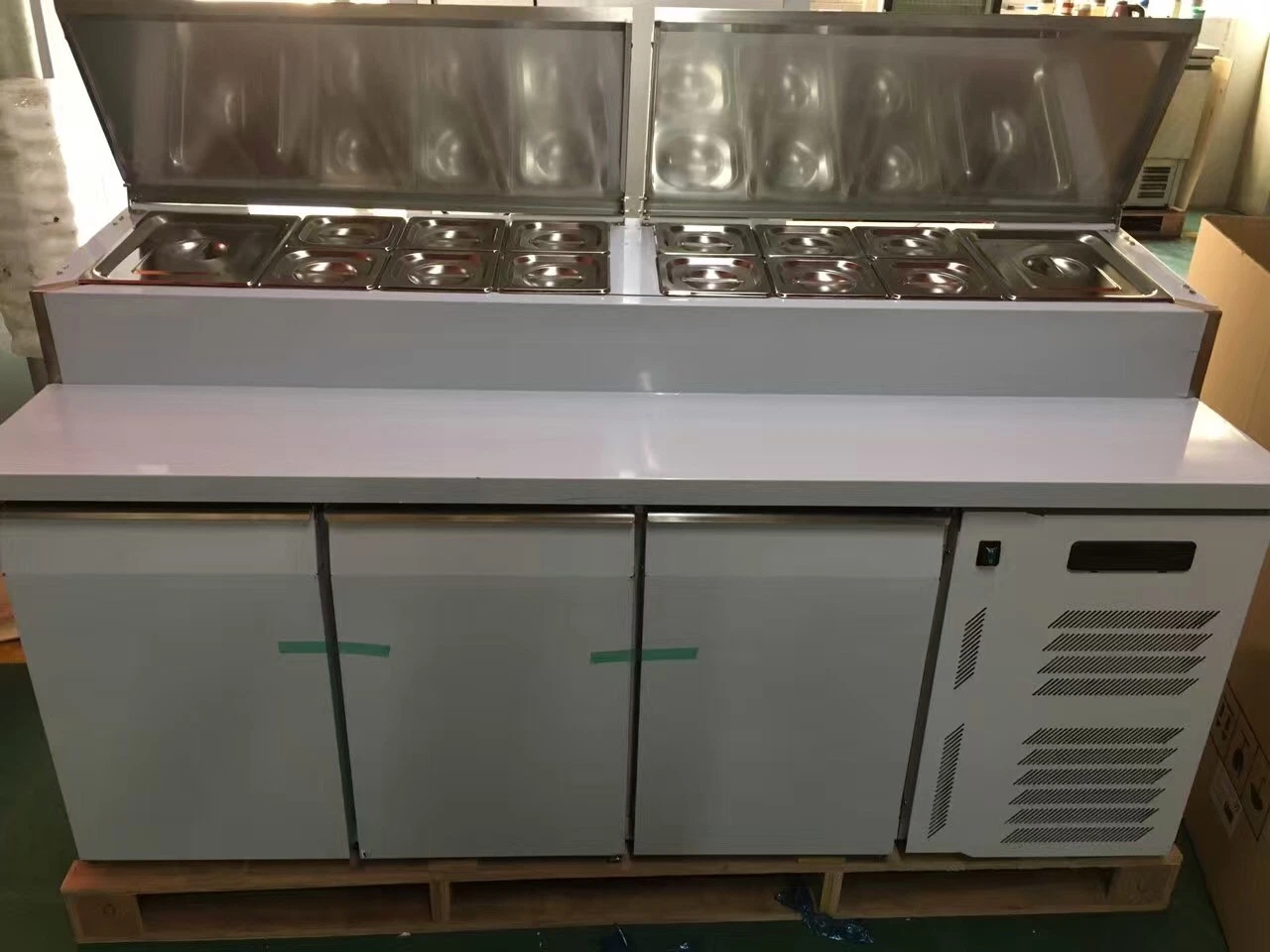 Commercial Pizza Salad Table Freezer Refrigerator