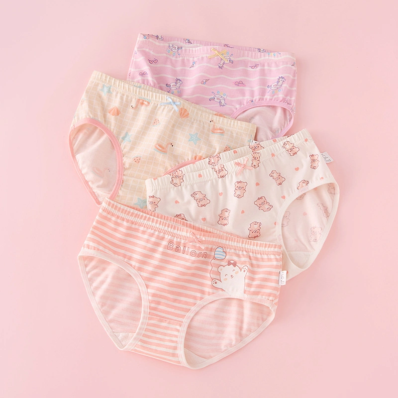 Cute Girl Crotch Cotton Ultra-Light Seamless Invisible Children Kids Briefs Panty Underwear