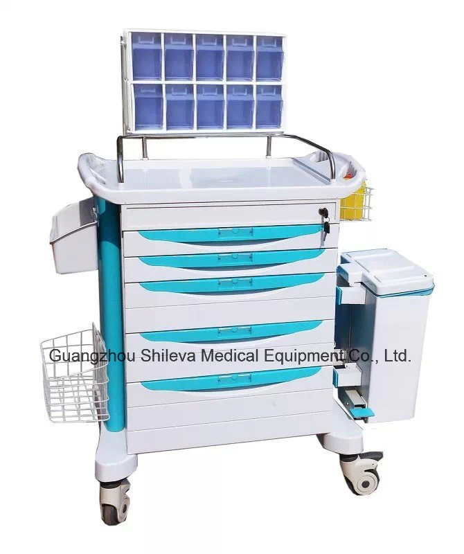 ABS Material Hospital Anaesthetic Drug Trolley Hospital Furniture Slv-61056j2