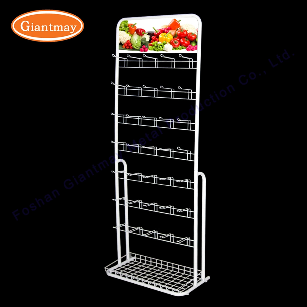 Supermercado ligero gancho de metal colgante de semillas de la pantalla de almacenamiento Rack Stands