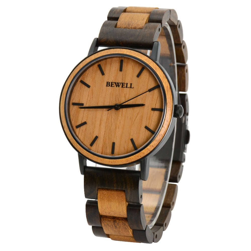 Trending Products 2021 New Arrivals Gold Teak Wood Watch Metal Men Minimalist Watches Wholesales