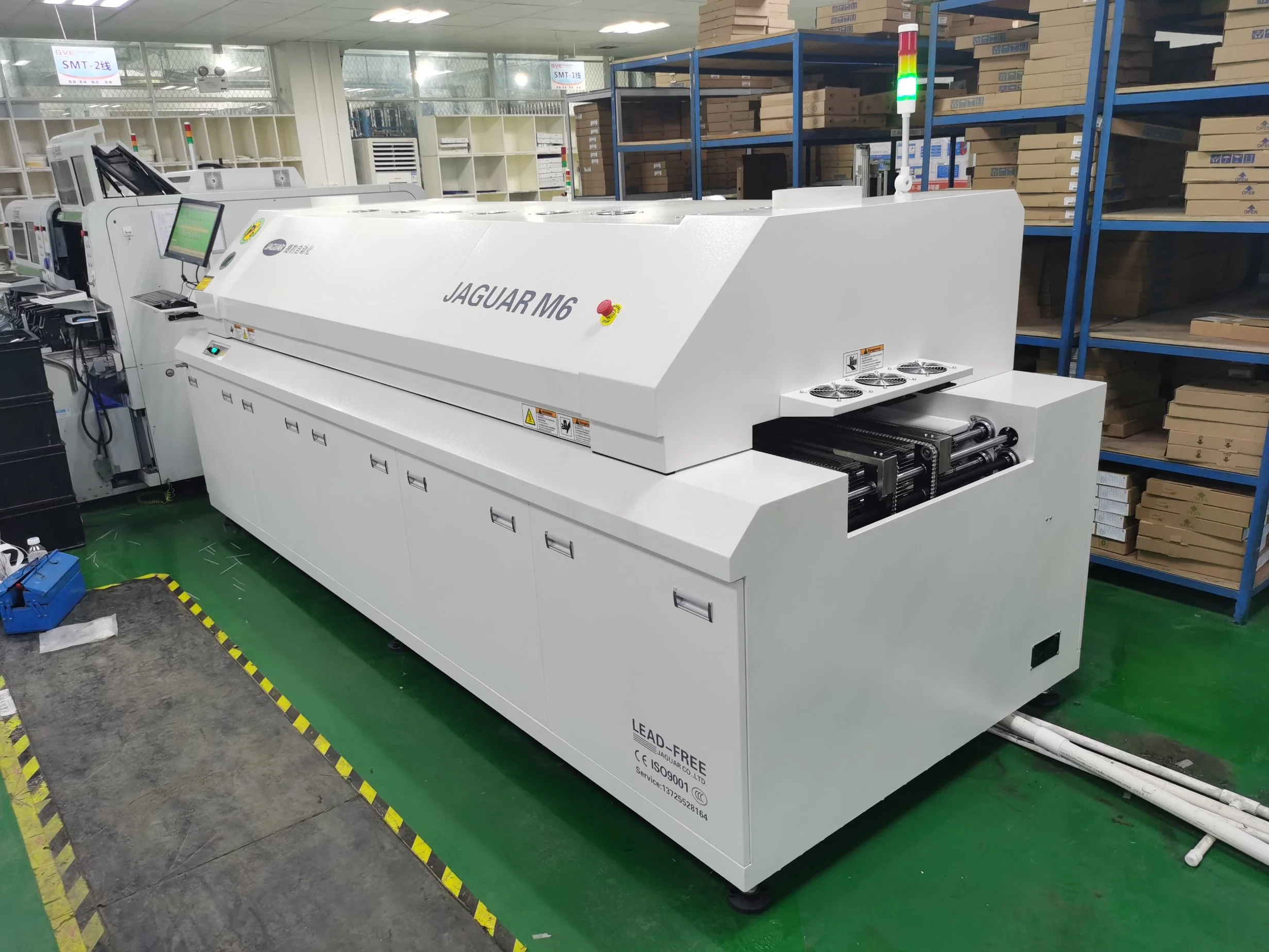 Factory Direct Sales Easy Install Long Lifetime 6 Zone Lead-Free Hot Air Reflow Oven