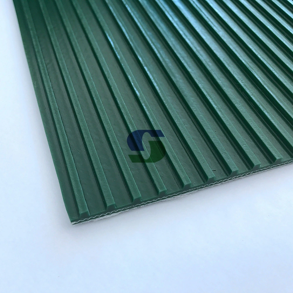 Pinstripe Pattern Types of PVC Conveyor Belt for Assembly Line