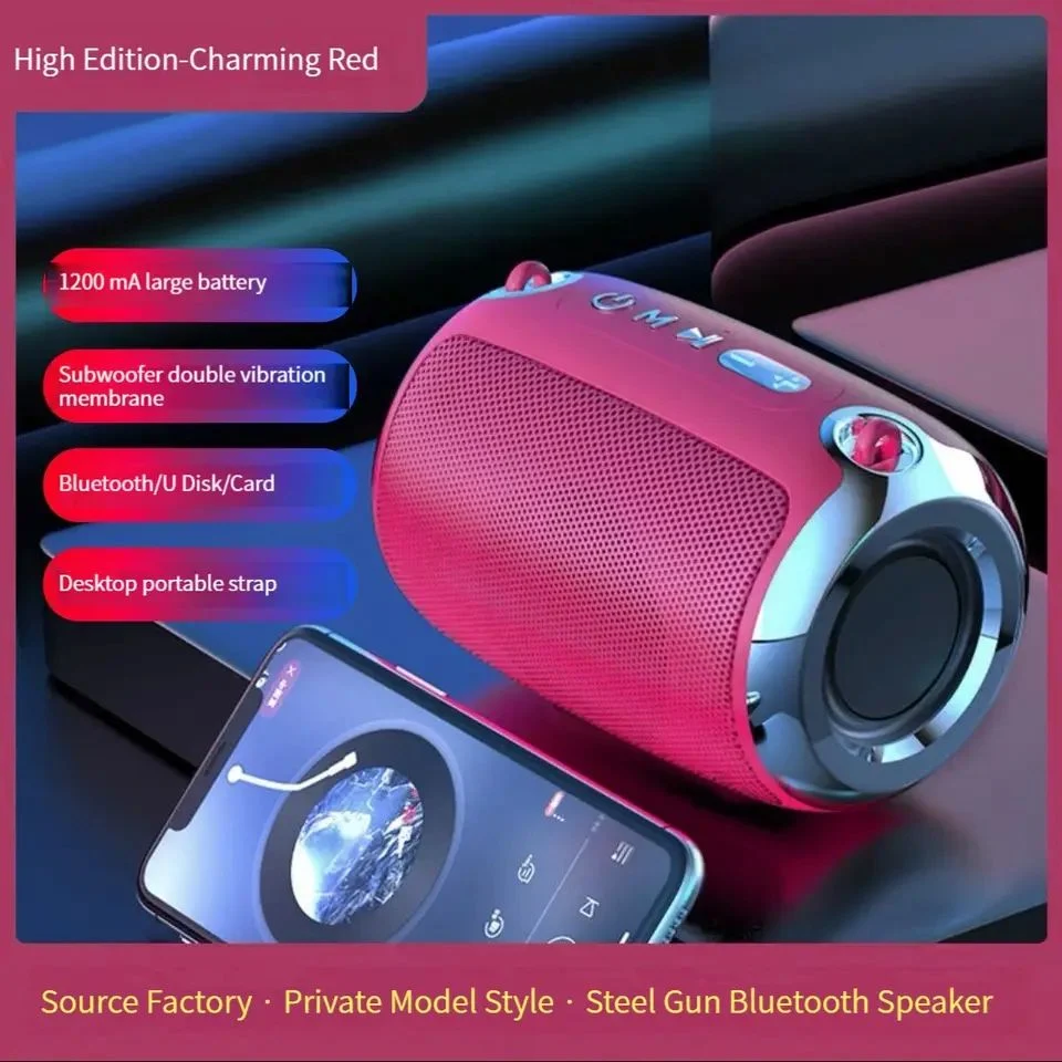 Outdoor Subwoofer Portable FM Radio Mini Soundbar Wireless Speaker with USB and TF Card