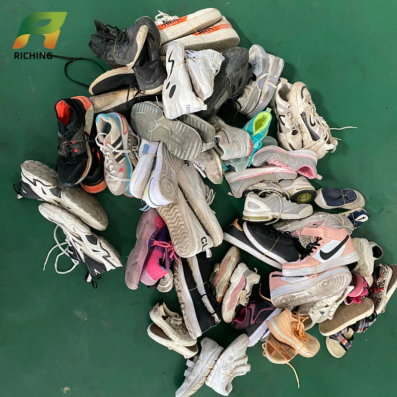 Großhandel verwendet Leder Runner Schuhe Ballen Männer und Kinder aus USA China