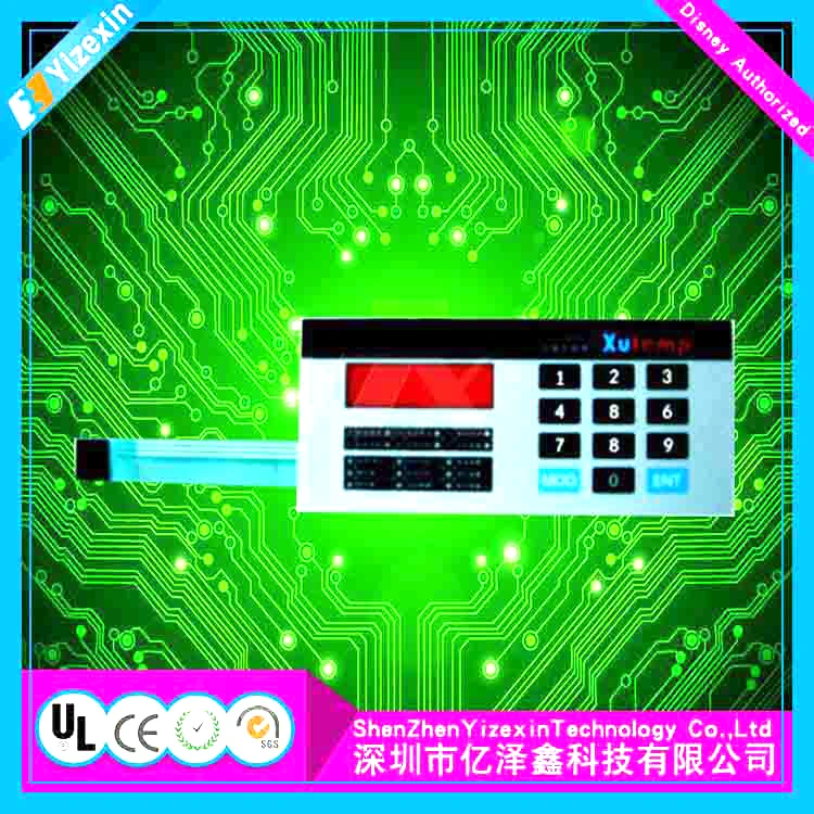 High quality/High cost performance  with Gradient Color Custom Membrane Switch with OEM FPC