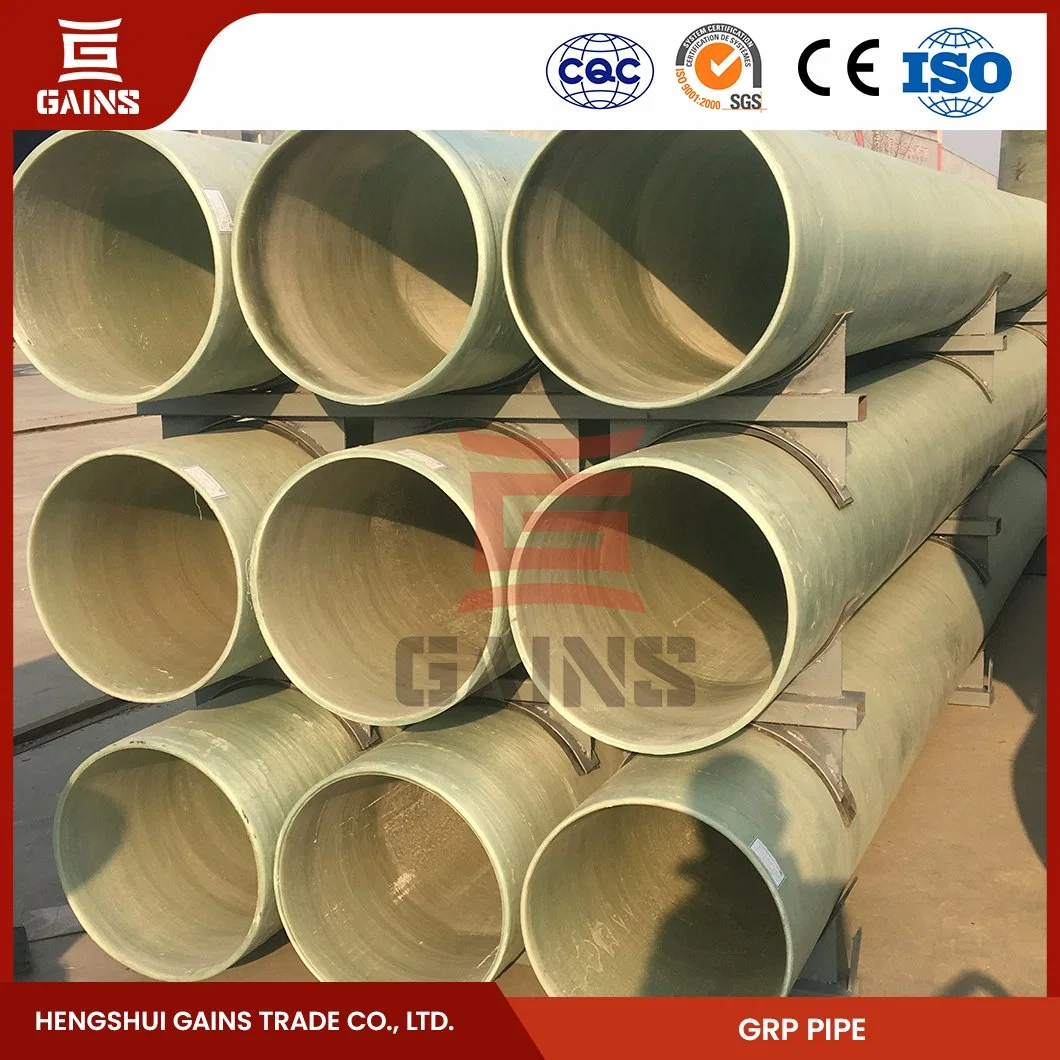 Gains FRP Round Rectangular Pipe Suppliers FRP Pipeline China GRP Glass Reinforced Plastic Mortar Pipe