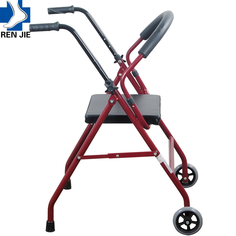Actory Outlet Rollator Folding Walker Portable Patient Adjustable Shopping Medical Outdoor Aluminium Rollator Walker with Seatactory Outlet Rollator Folding Wal