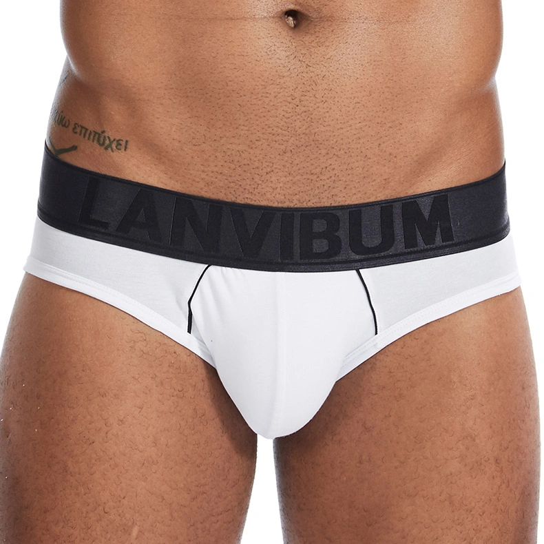 Mann Unterwäsche Mode Spandex Baumwolle Cool Modal Boxer Brief mit Markenlogo